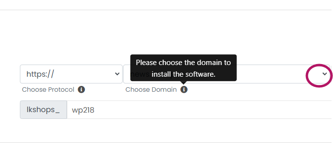 Select Domain Name